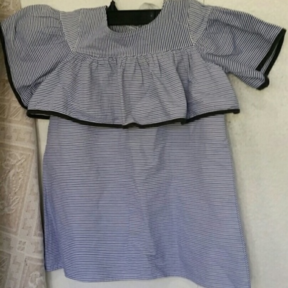 DOUUOD striped ruffle dress size 2 - Picture 1 of 4